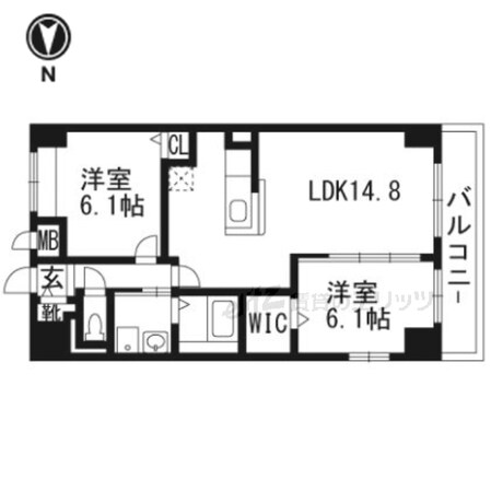 アルンドーインディカ茨木の物件間取画像